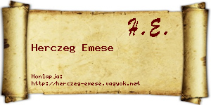 Herczeg Emese névjegykártya